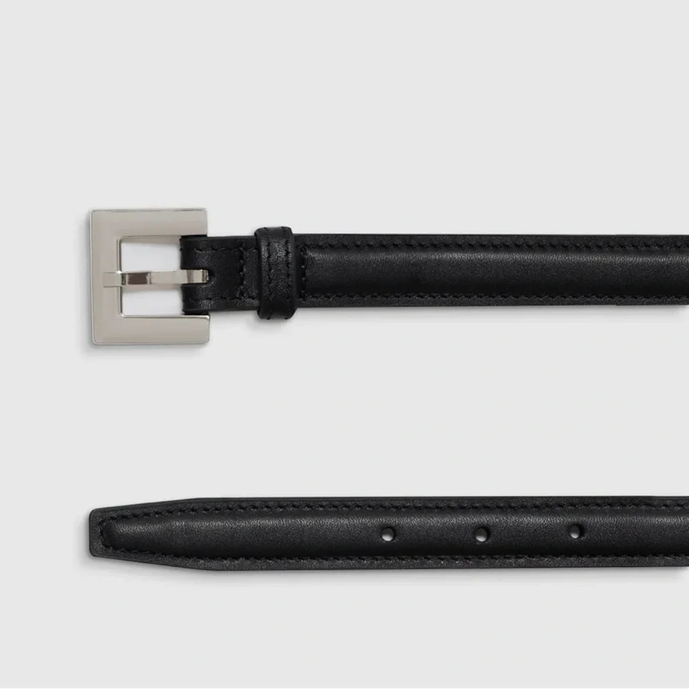 Anine Bing Nicola Belt in Black and Silver M/L (NWT) - Picture 2 of 5